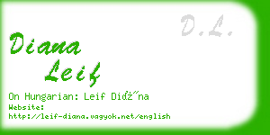 diana leif business card